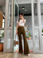 Muat gambar ke penampil Galeri, Kadaka B-0189 Celana Cutbray Highwaist Wanita Stretch
