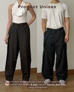 Load image into Gallery viewer, Kadaka Nusa Trousers | Unisex Striped Barrel Pants | Celana Panjang Unisex | Modern Heritage Collection B-0235
