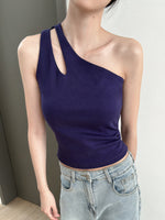 Muat gambar ke penampil Galeri, Kadaka T-0478 Tanktop One Shoulder Stretch Wanita
