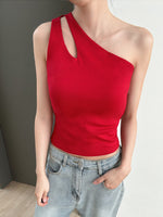 Muat gambar ke penampil Galeri, Kadaka T-0478 Tanktop One Shoulder Stretch Wanita
