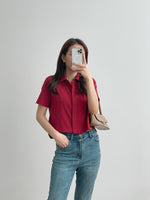 Muat gambar ke penampil Galeri, Kadaka T-0392 Top Kemeja Crop Double Placket
