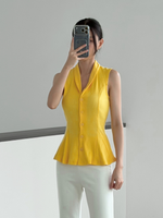 Load image into Gallery viewer, Kadaka T-0545 Sleeveless Peplum Ribbed Knit Top | Atasan Knit Wanita
