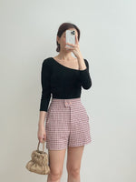 Muat gambar ke penampil Galeri, Kadaka B-0165 Celana Pendek Tweed Short Pants Wanita
