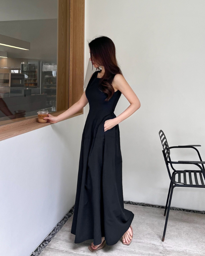 Kadaka D-0263 Maxi Dress with Side Pockets | Dress Panjang Wanita