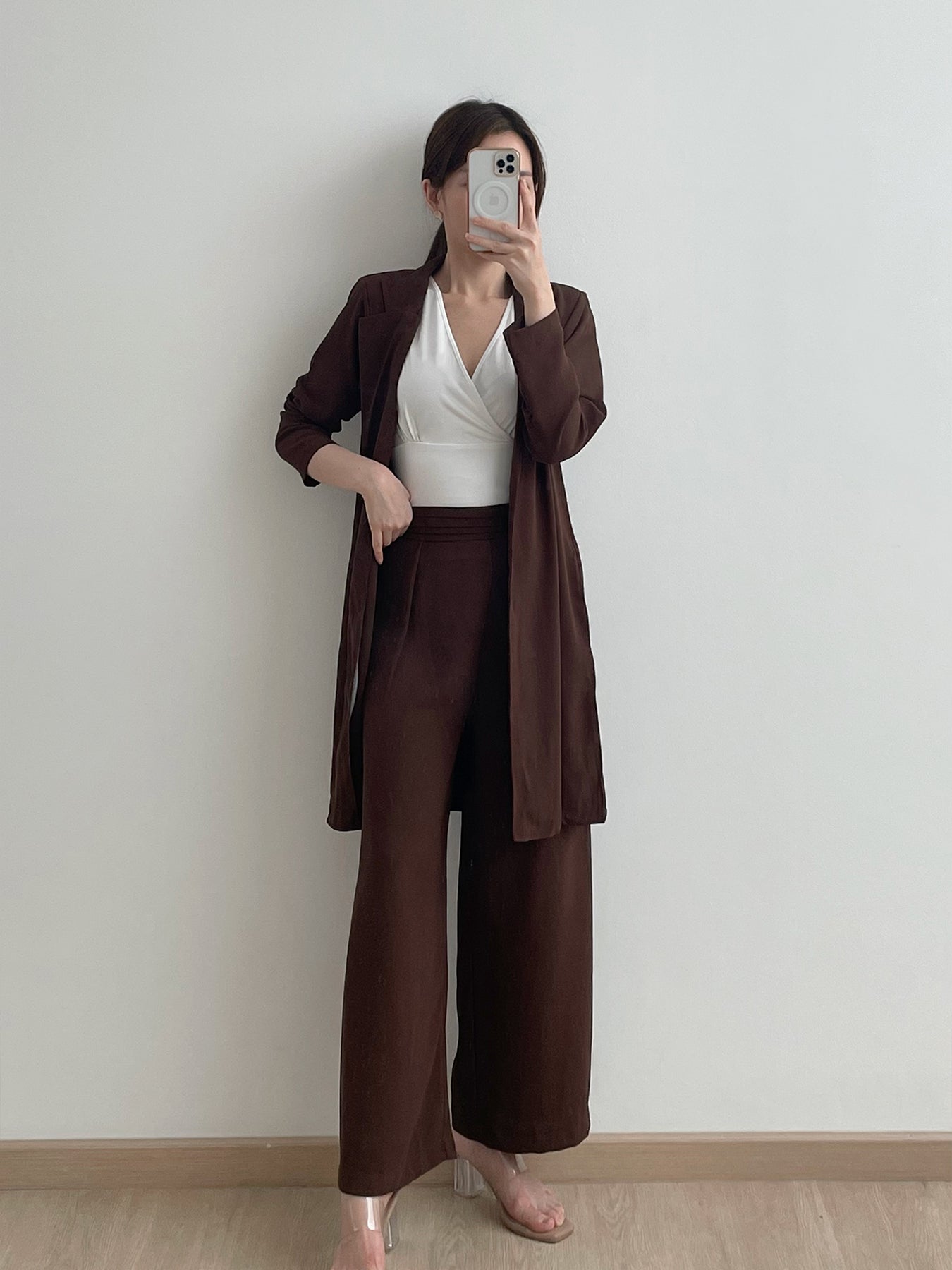 Kadaka O-0175 Long Outer Blazer Panjang Formal Wanita Flowy