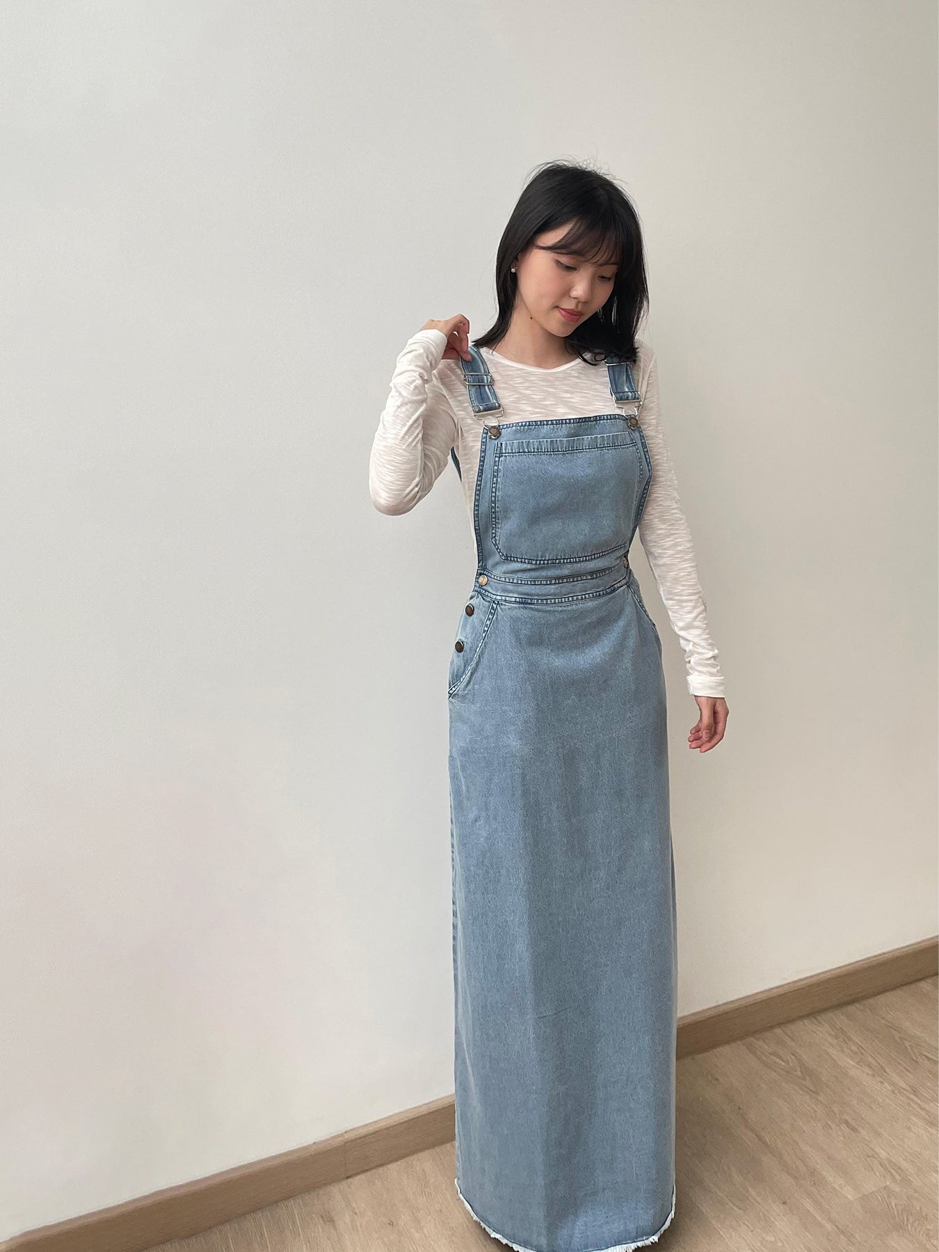 Kadaka D-0204 Overall Dress Denim Jeans Korea Kadaka Official Kadaka D-0204 Overall Dress Denim Jeans Korea Kadaka Official