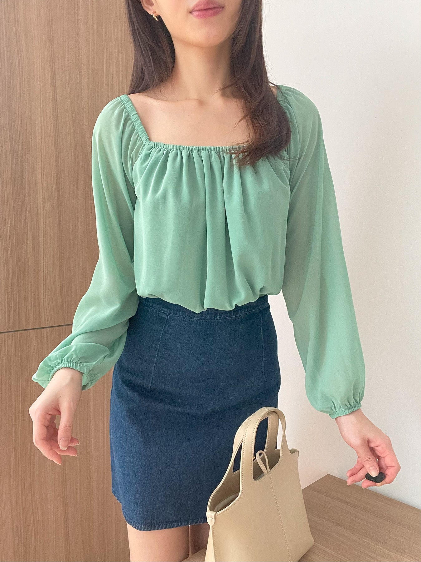 Kadaka T-0384 Top Korea Full Chiffon