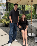 Load image into Gallery viewer, Kadaka Couple Outfit | Airflow Linen Top Blouse Skirt and Shirt | Cloud Nine Collection (2)

