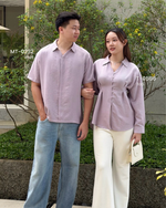 Load image into Gallery viewer, Kadaka Couple Outfit | Airflow Linen Top Blouse Skirt and Shirt | Cloud Nine Collection (1)
