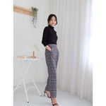 Muat gambar ke penampil Galeri, Kadaka B-0147 Plaid Tweed Tapered Pants Korean Style
