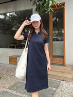 Muat gambar ke penampil Galeri, Kadaka D-0232 Polo Midi Dress | Dress Kerah Wanita
