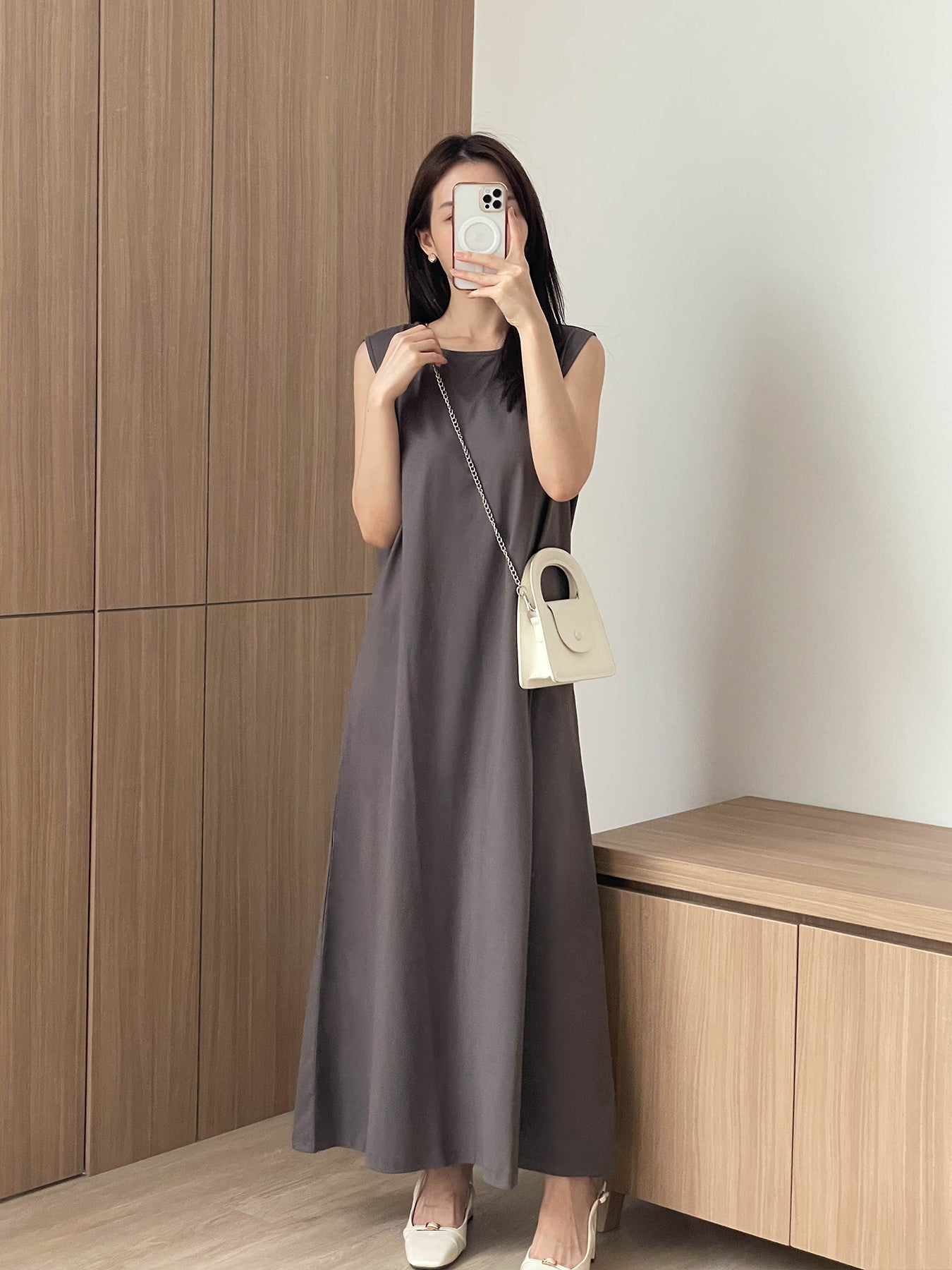 Kadaka D-0147 Long Basic Maxi Dress | Loose Dress Panjang Wanita