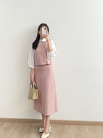 Muat gambar ke penampil Galeri, Kadaka S-0174 Set Blouse dan Skirt Feminim Korean Look
