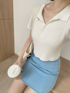 Kadaka B-0167 Denim Mini Skirt A Line Korea Premium Rok Mini Wanita