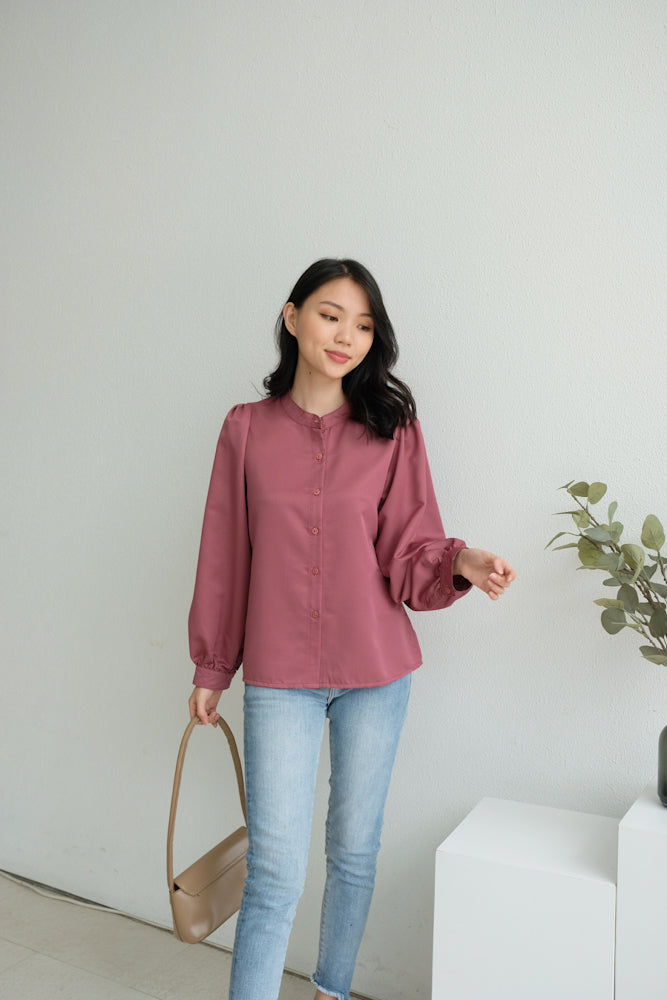 Kadaka T-0387 Blouse Puff Sleeve Kancing Depan