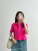 Muat gambar ke penampil Galeri, Kadaka T-0392 Top Kemeja Crop Double Placket
