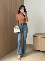 Muat gambar ke penampil Galeri, Kadaka T-0242 Top Turtle Neck Long Sleeves Stretch
