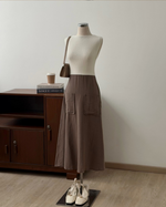 Load image into Gallery viewer, Kadaka D-0239 Contrast Midi Dress Linen with Pockets | Dress Wanita
