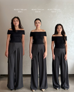 Load image into Gallery viewer, Kadaka B-0232 Diagonal Flap Culottes | Celana Kulot Wanita detail Kancing
