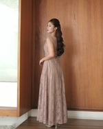 Load image into Gallery viewer, Kadaka D-0267 CNY Imlek Cheongsam Maxi Lace Reversible Party Dress | Dress Panjang Brukat Wanita
