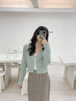 Muat gambar ke penampil Galeri, Kadaka O-0182 Crop Cardigan Pleats Premium Korea
