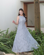 Load image into Gallery viewer, Kadaka D-0267 CNY Imlek Cheongsam Maxi Lace Reversible Party Dress | Dress Panjang Brukat Wanita
