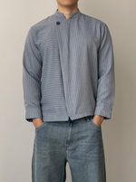 Load image into Gallery viewer, Kadaka Arka Beskap | Men Striped Modern Beskap | Atasan Pria Beskap Lengan Panjang | Modern Heritage Collection MT-0231
