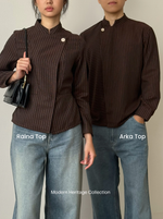 Load image into Gallery viewer, Kadaka Arka Beskap | Men Striped Modern Beskap | Atasan Pria Beskap Lengan Panjang | Modern Heritage Collection MT-0231
