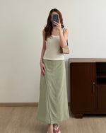 Load image into Gallery viewer, Kadaka B-0203 Midi Skirt Linen | Rok Layer Korean Wanita
