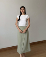 Muat gambar ke penampil Galeri, Kadaka B-0203 Midi Skirt Linen | Rok Layer Korean Wanita
