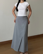 Muat gambar ke penampil Galeri, Kadaka B-0203 Midi Skirt Linen | Rok Layer Korean Wanita
