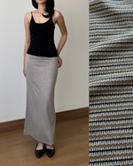 Muat gambar ke penampil Galeri, Kadaka Grace Skirt | Maxi Knit Tweed Skirt | Rok Panjang Maxi Knit Wanita | B-0207
