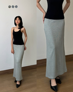 Muat gambar ke penampil Galeri, Kadaka Grace Skirt | Maxi Knit Tweed Skirt | Rok Panjang Maxi Knit Wanita | B-0207

