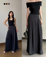 Load image into Gallery viewer, Kadaka Meadow Pants | Super Wide Leg Double Pleated Culottes | Celana Kulot Wanita | Off Duty Collection B-0209
