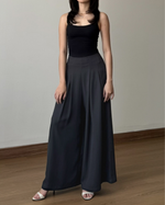 Muat gambar ke penampil Galeri, Kadaka Meadow Pants | Super Wide Leg Double Pleated Culottes | Celana Kulot Wanita | Off Duty Collection B-0209
