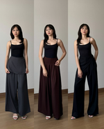 Muat gambar ke penampil Galeri, Kadaka Meadow Pants | Super Wide Leg Double Pleated Culottes | Celana Kulot Wanita | Off Duty Collection B-0209
