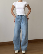 Muat gambar ke penampil Galeri, Kadaka Riley Denim | Baggy Loose Denim Pants | Celana Panjang Jeans Wanita | Blue No. 1 Collection B-0230
