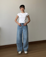 Muat gambar ke penampil Galeri, Kadaka Riley Denim | Baggy Loose Denim Pants | Celana Panjang Jeans Wanita | Blue No. 1 Collection B-0230
