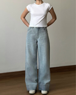 Muat gambar ke penampil Galeri, Kadaka Riley Denim | Baggy Loose Denim Pants | Celana Panjang Jeans Wanita | Blue No. 1 Collection B-0230
