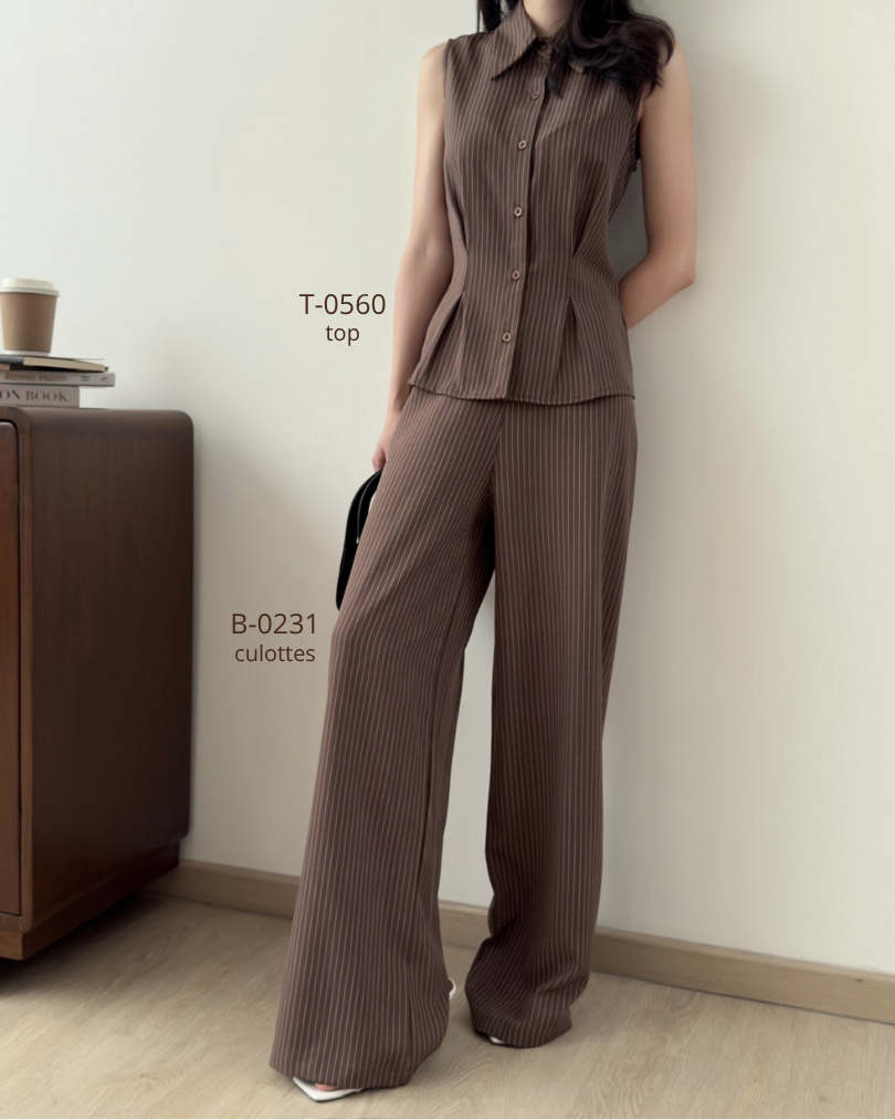 Kadaka Couple Group Family Outfit | Maxi Dress Culotte & Men Shirt Stripes | Office Crush Collection