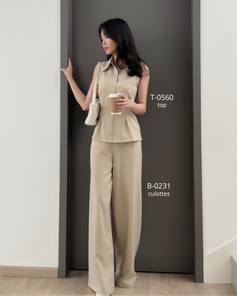 Kadaka Couple Group Family Outfit | Maxi Dress Culotte & Men Shirt Stripes | Office Crush Collection