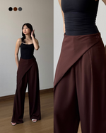 Load image into Gallery viewer, Kadaka Cove Pants | Diagonal Flap Culottes | Celana Kulot Wanita detail Kancing | Off Duty Collection B-0232
