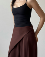 Muat gambar ke penampil Galeri, Kadaka Cove Pants | Diagonal Flap Culottes | Celana Kulot Wanita detail Kancing | Off Duty Collection B-0232
