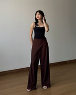 Muat gambar ke penampil Galeri, Kadaka Cove Pants | Diagonal Flap Culottes | Celana Kulot Wanita detail Kancing | Off Duty Collection B-0232
