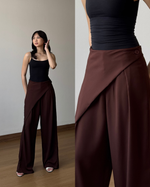 Load image into Gallery viewer, Kadaka Cove Pants | Diagonal Flap Culottes | Celana Kulot Wanita detail Kancing | Off Duty Collection B-0232
