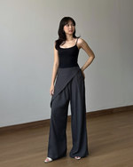 Muat gambar ke penampil Galeri, Kadaka Cove Pants | Diagonal Flap Culottes | Celana Kulot Wanita detail Kancing | Off Duty Collection B-0232

