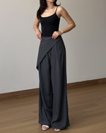 Muat gambar ke penampil Galeri, Kadaka Cove Pants | Diagonal Flap Culottes | Celana Kulot Wanita detail Kancing | Off Duty Collection B-0232
