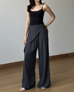 Muat gambar ke penampil Galeri, Kadaka Cove Pants | Diagonal Flap Culottes | Celana Kulot Wanita detail Kancing | Off Duty Collection B-0232
