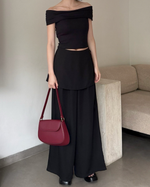 Load image into Gallery viewer, Kadaka Muse Pants | Skirt Layered Culottes | Celana Kulot Wanita Detail Rok | Off Duty Collection B-0233
