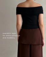 Load image into Gallery viewer, Kadaka Muse Pants | Skirt Layered Culottes | Celana Kulot Wanita Detail Rok | Off Duty Collection B-0233
